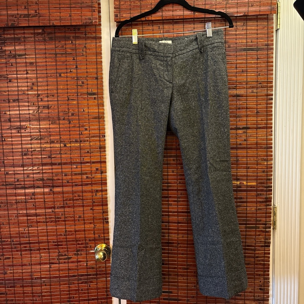 LOFT Gray textured Women's Trousers